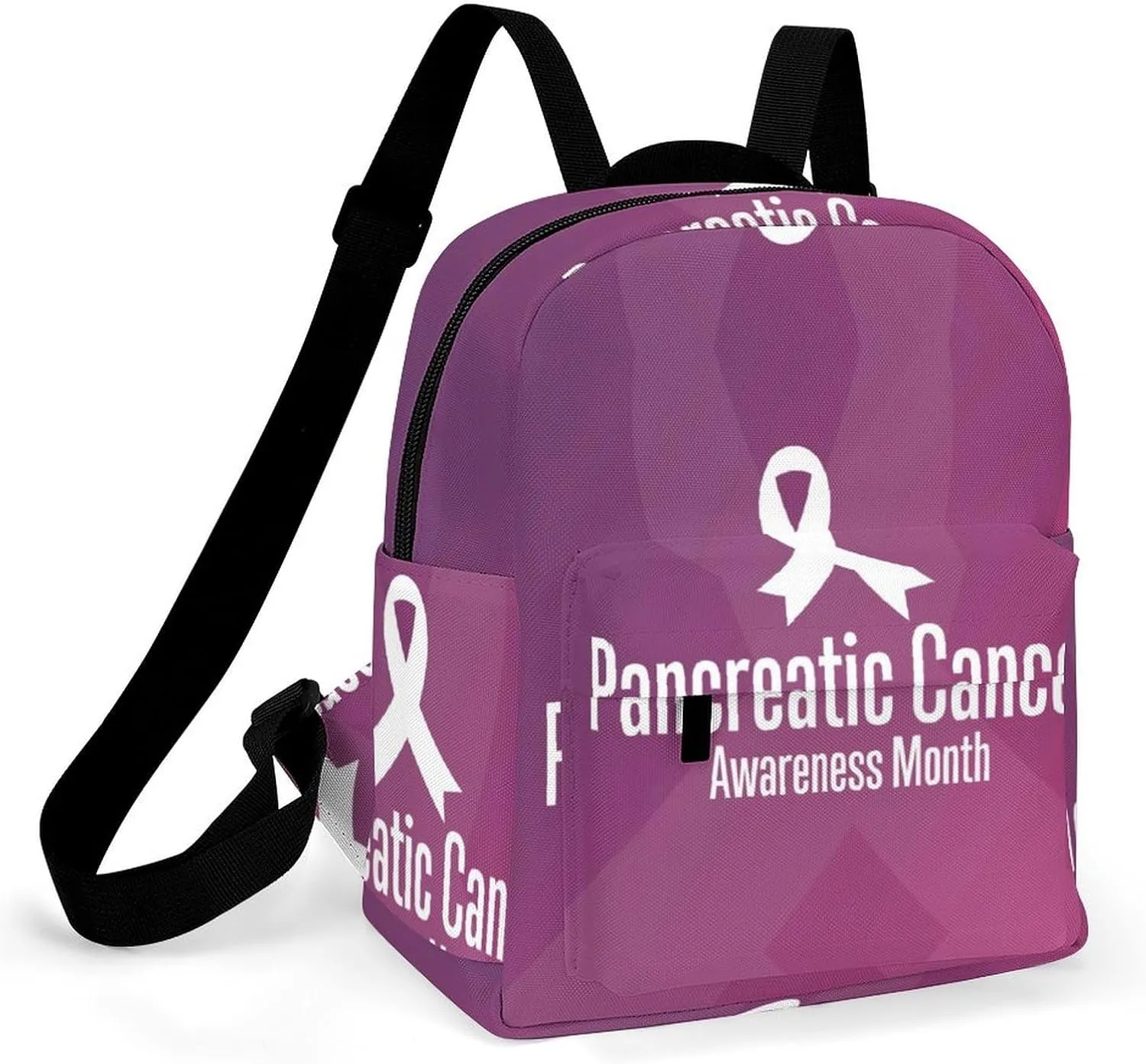 Pancreatic Cancer Awareness Backpack Shoulders Bag Sports Backpack for Party Business Travel
