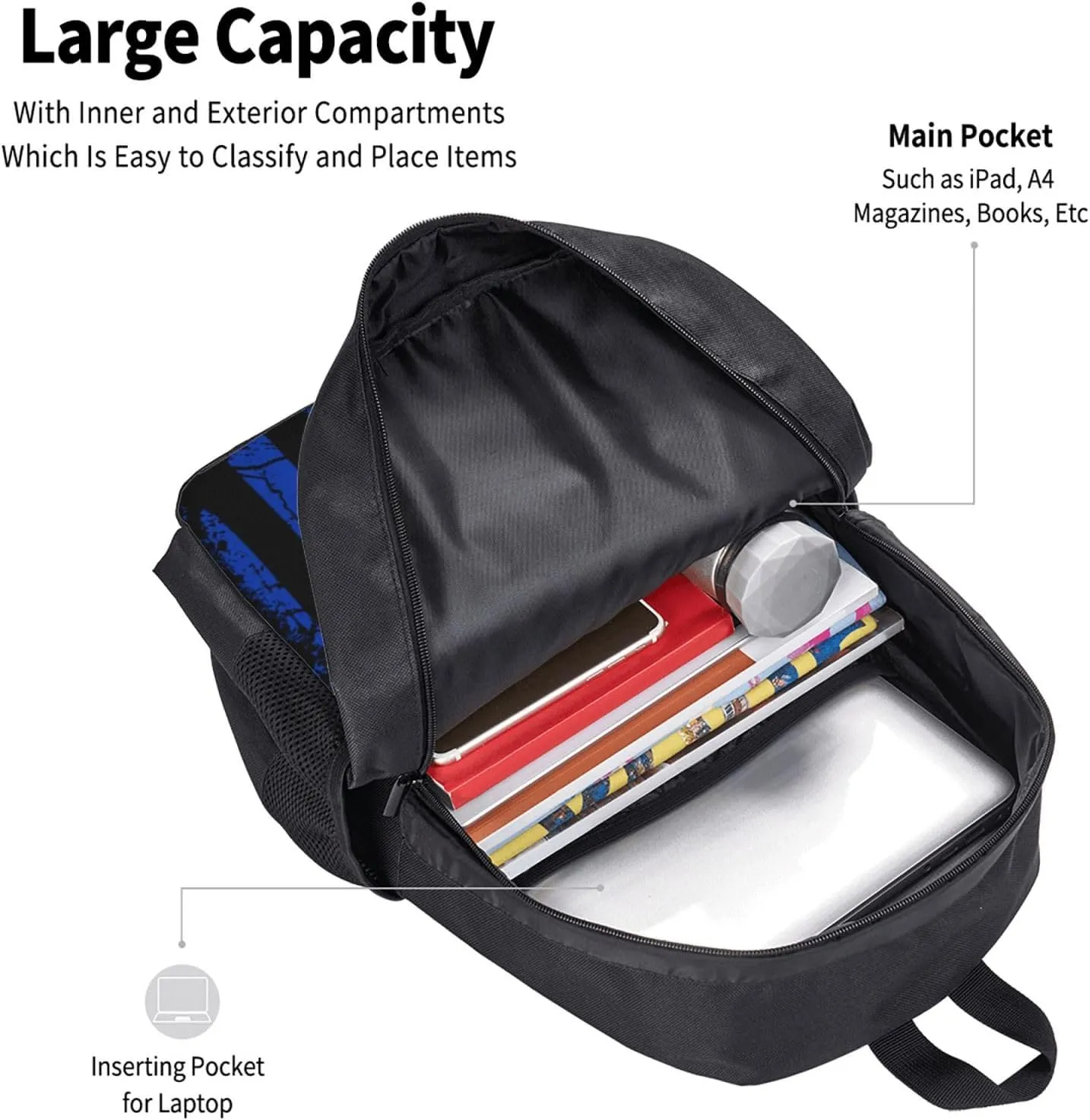 Paraguayan American Flag Paraguay Roots America Casual Backpacks Large Capacity Backpack Laptop Rucksack Sport Daypack Commuter Bags with Adjustable Strap for Traveling Camping