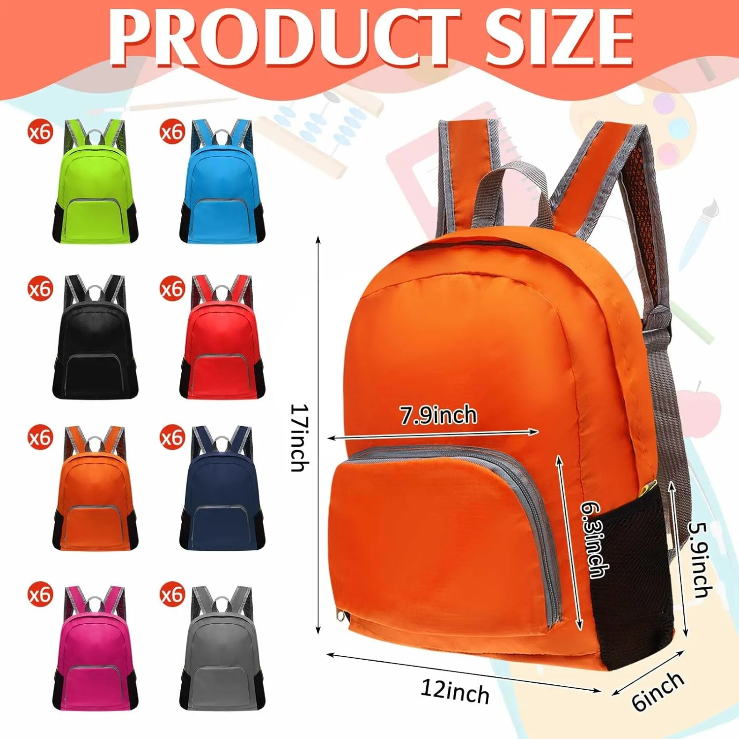 Patelai 48 Pcs 17" Backpacks Bulk for Kids Classic Colorful Bookbags for Elementary Middle High School Boys Girls (Stylish Colors)