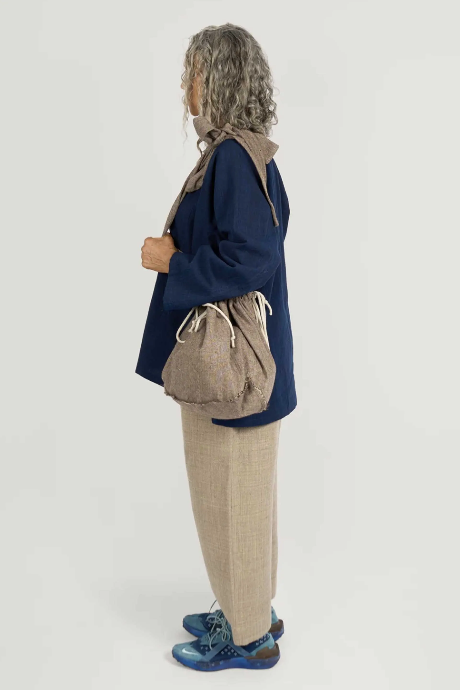 Pear Drop Bag Antique Herringbone Wool