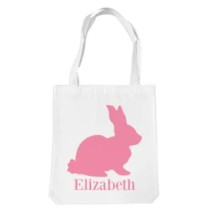 Pink Bunny White Premium Tote Bag