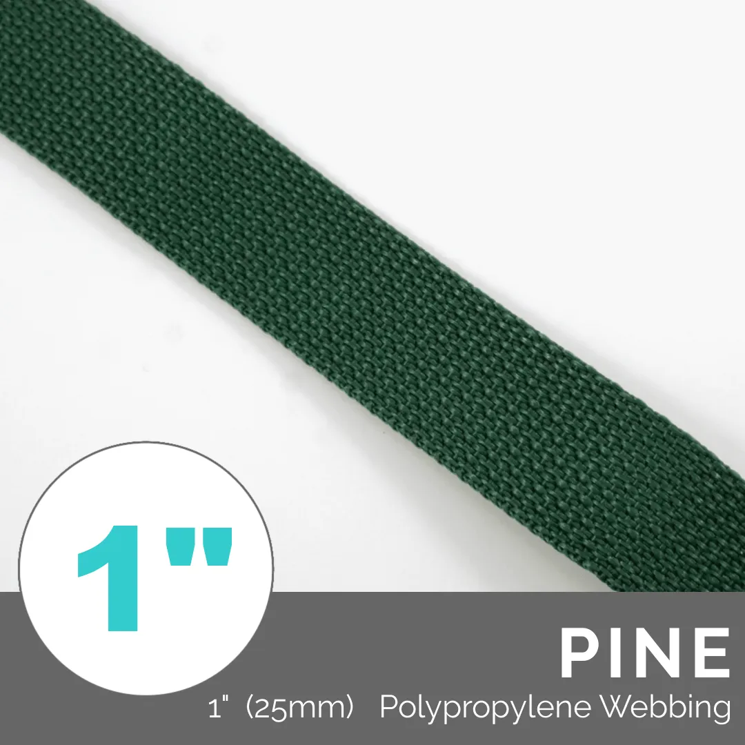 (Poly) Regular Strap Webbing 1" (25mm) Wide (Per 1 Yard)