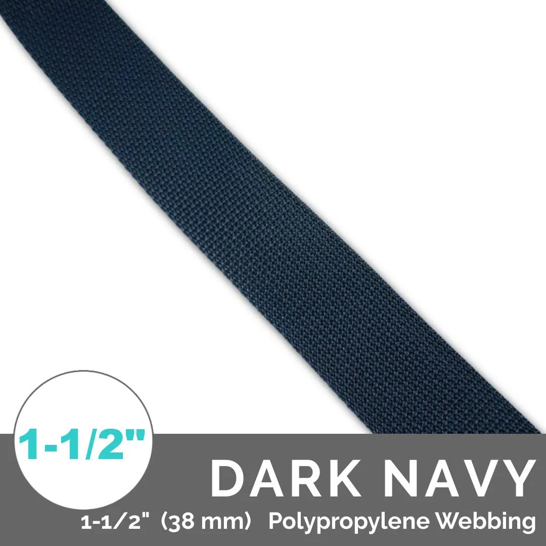 (Poly) WIDE Regular Strap Webbing **1 1/2" (38 mm)** Wide (Per Yard)