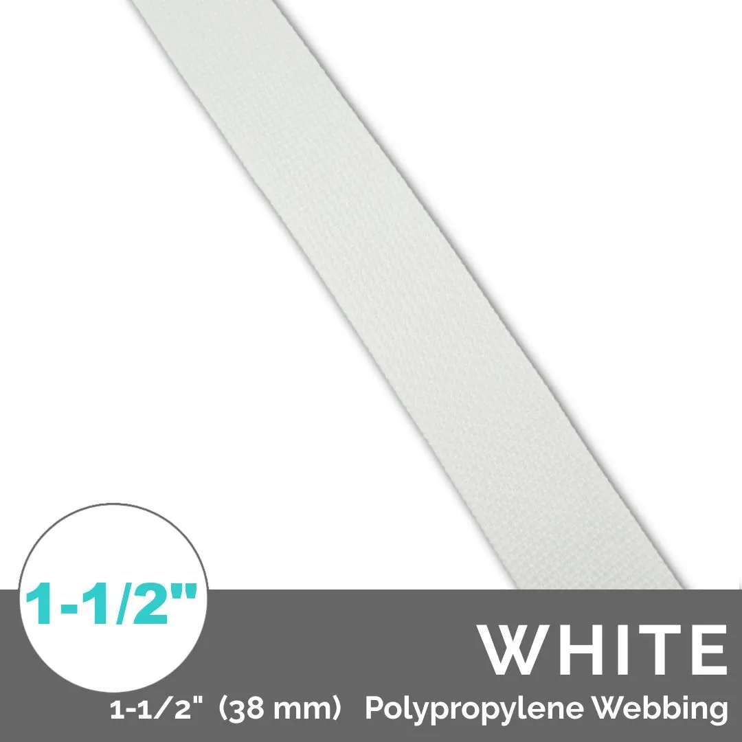 (Poly) WIDE Regular Strap Webbing **1 1/2" (38 mm)** Wide (Per Yard)