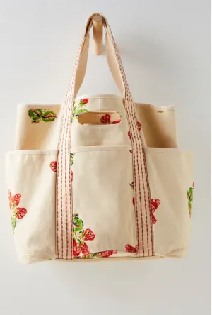 Printed Caravan Tote / Strawberry