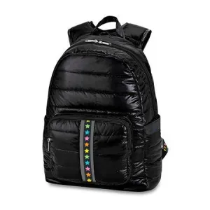 Puffer Backpacks-Black w/ Multi Star Strap