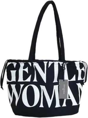 Puffer Drawstring Tote Bag Large Nylon Handbag Shoulder Purse with Snap Button Travel Gym Work Bag for Women