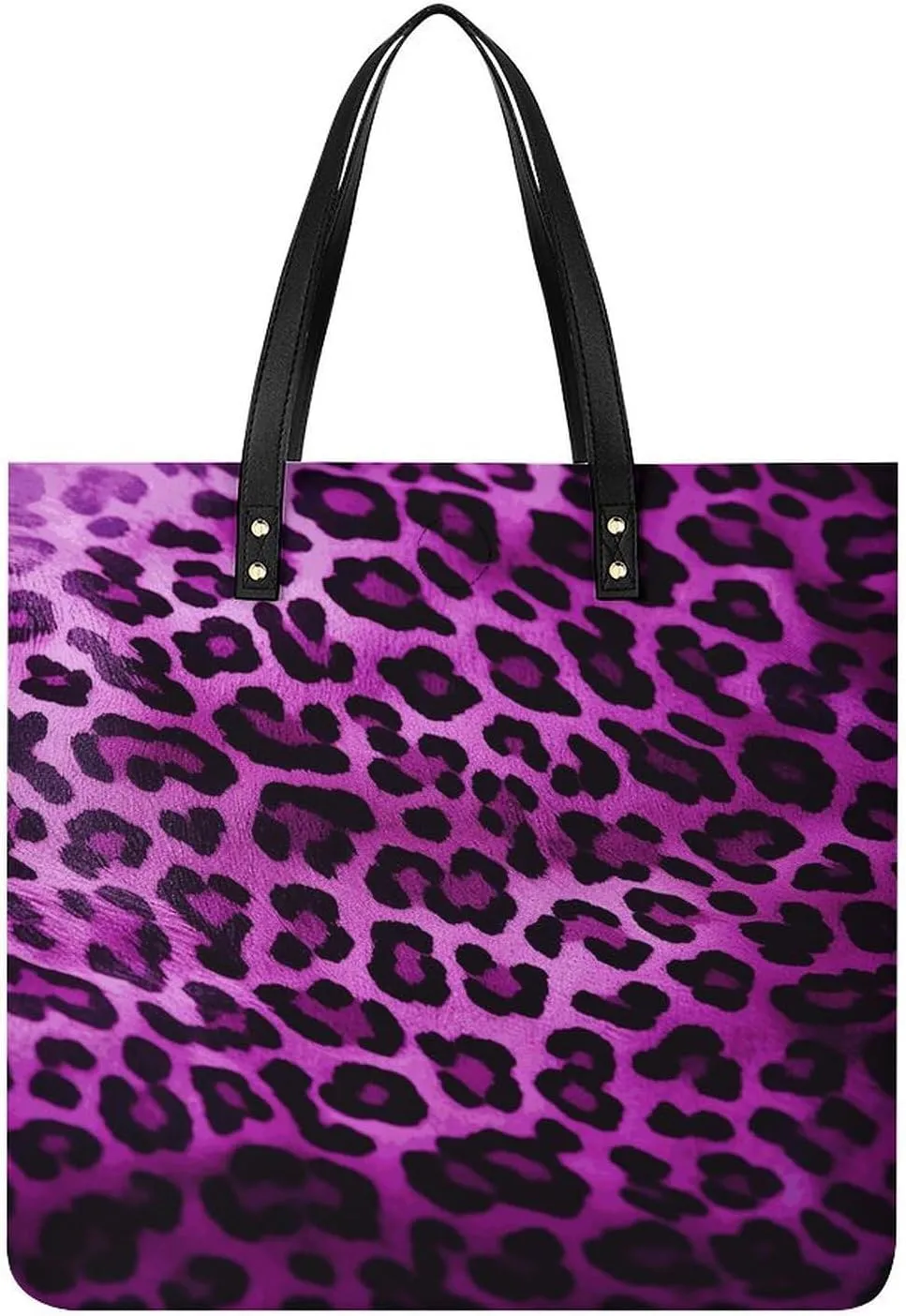 Purple Leopard Large Leather Handbags Women Fashion Handbag Multifunctional Travel Bag It Is A Great Gift for Mothers, Teachers, Friends, Bridesmaids