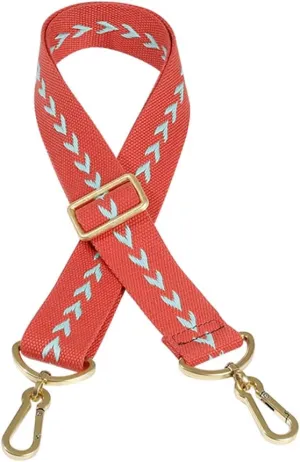 Purse Straps Replacement Crossbody Adjustable Bag Strap Straps for Purses Shoulder Sling Silver Clasp Line-Orange