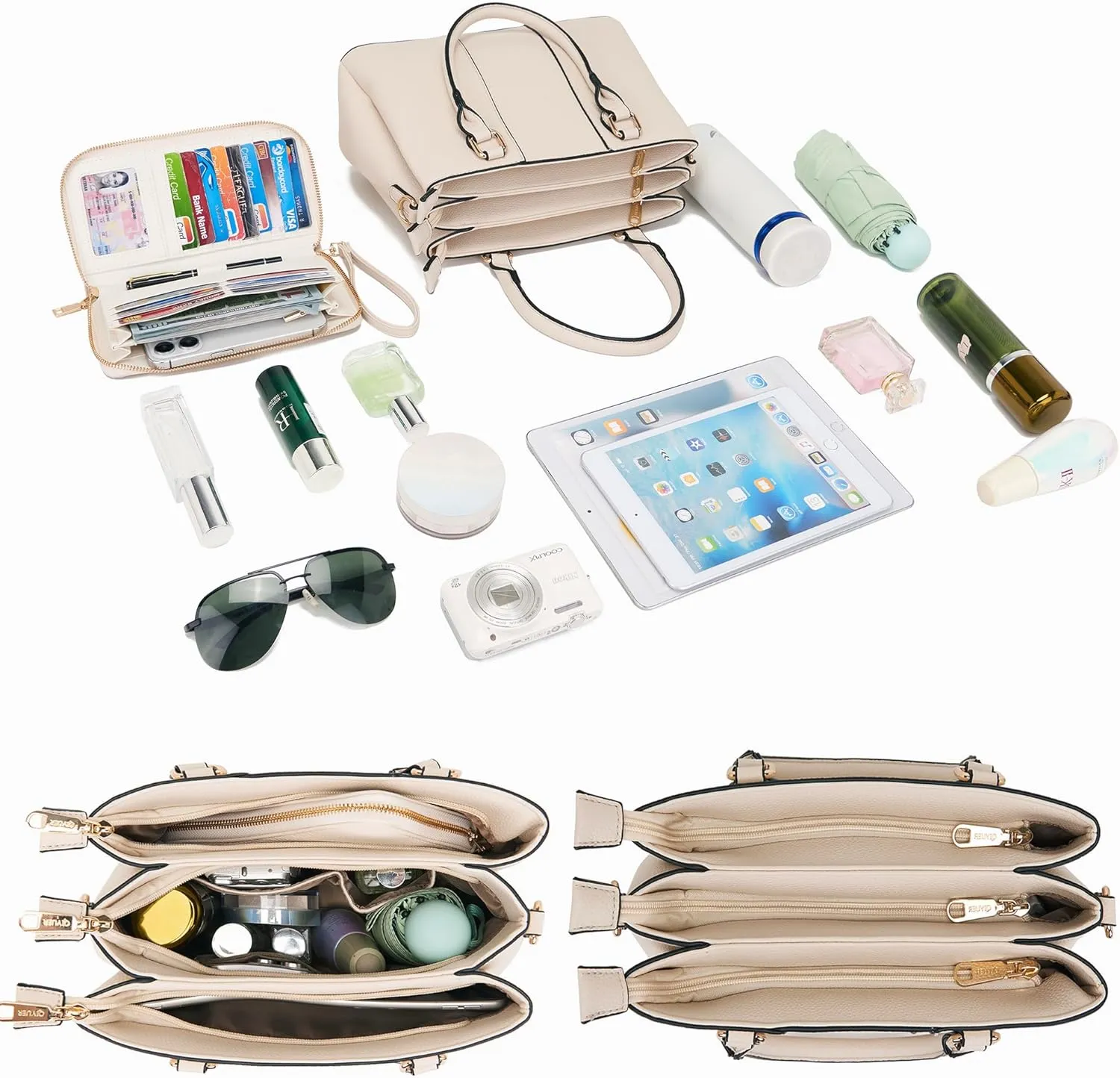 Purses and Wallet Set for Women Crossbody Top Handle Tote Satchel PU Leather Shoulder Bags