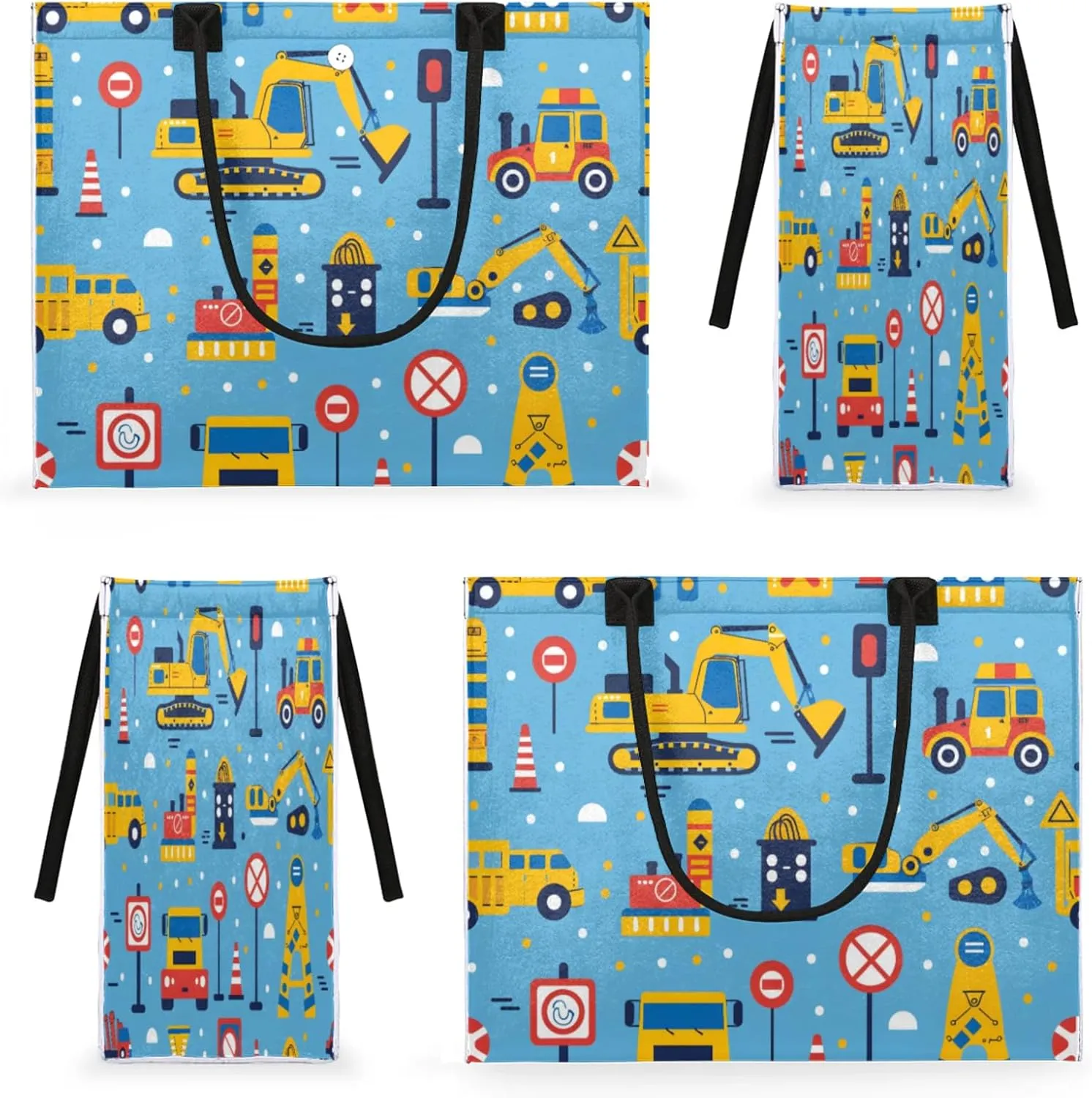 QsirBC Large Tote Bag for Women Men, Travel Beach Bag with Inner Zipper Pocket Snap Closure