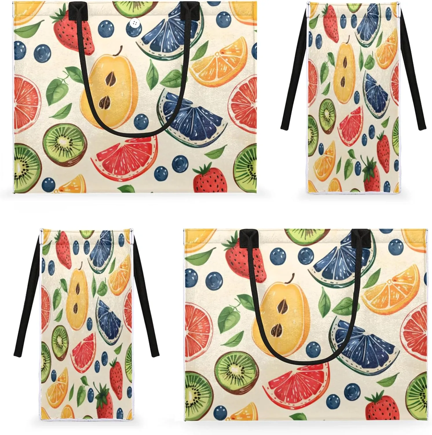 QsirBC Large Tote Bag for Women Men, Travel Beach Bag with Inner Zipper Pocket Snap Closure