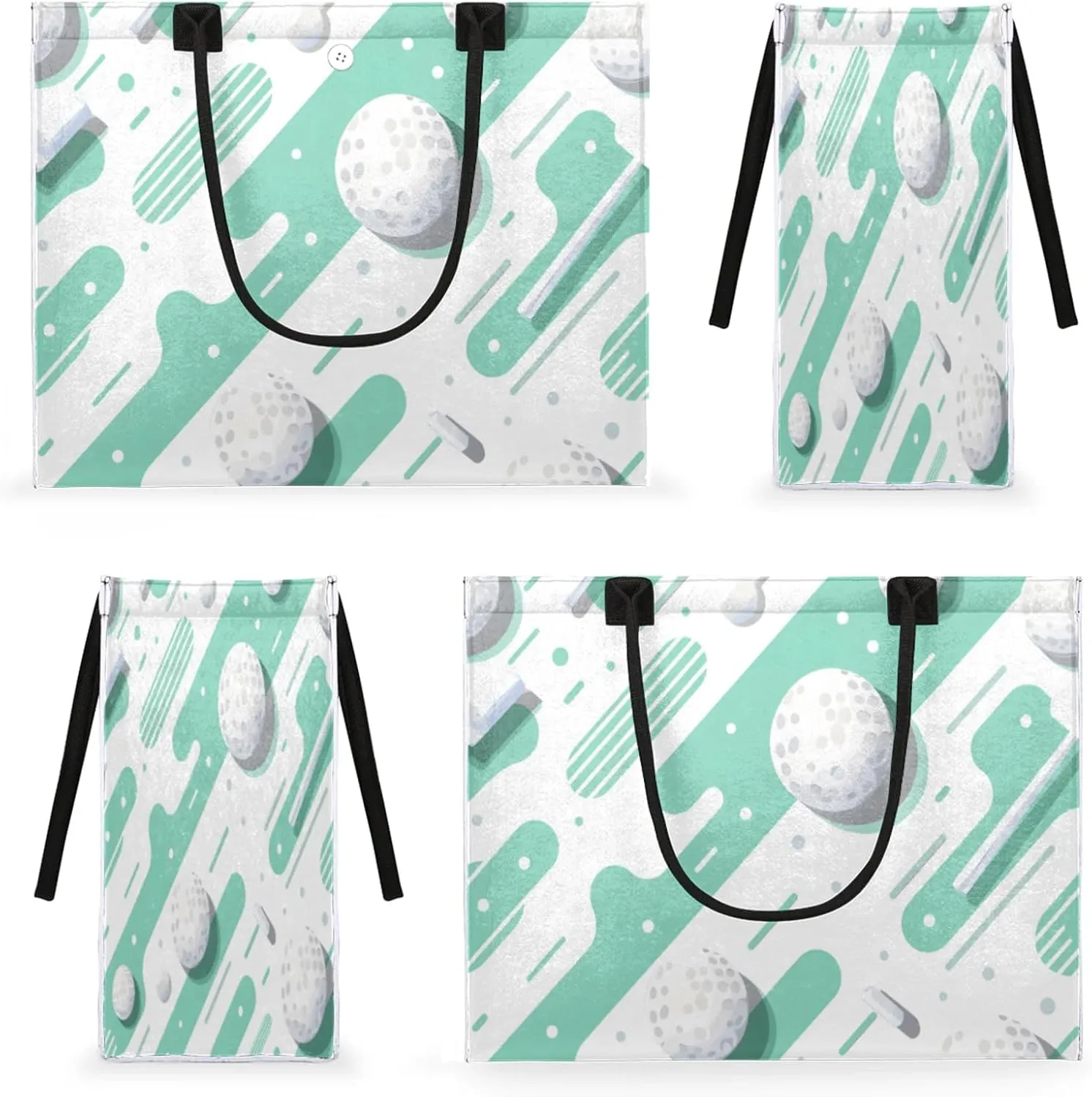 QsirBC Large Tote Bag for Women Men, Travel Beach Bag with Inner Zipper Pocket Snap Closure