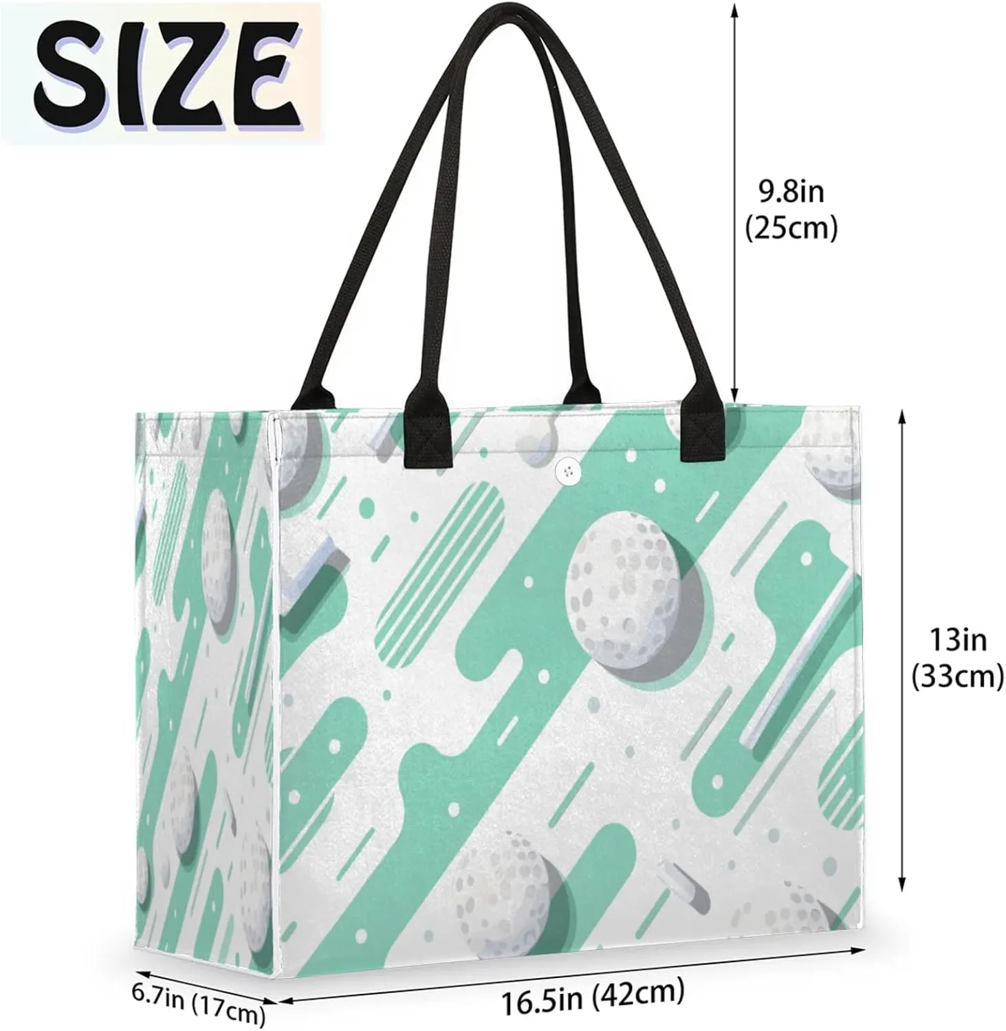 QsirBC Large Tote Bag for Women Men, Travel Beach Bag with Inner Zipper Pocket Snap Closure