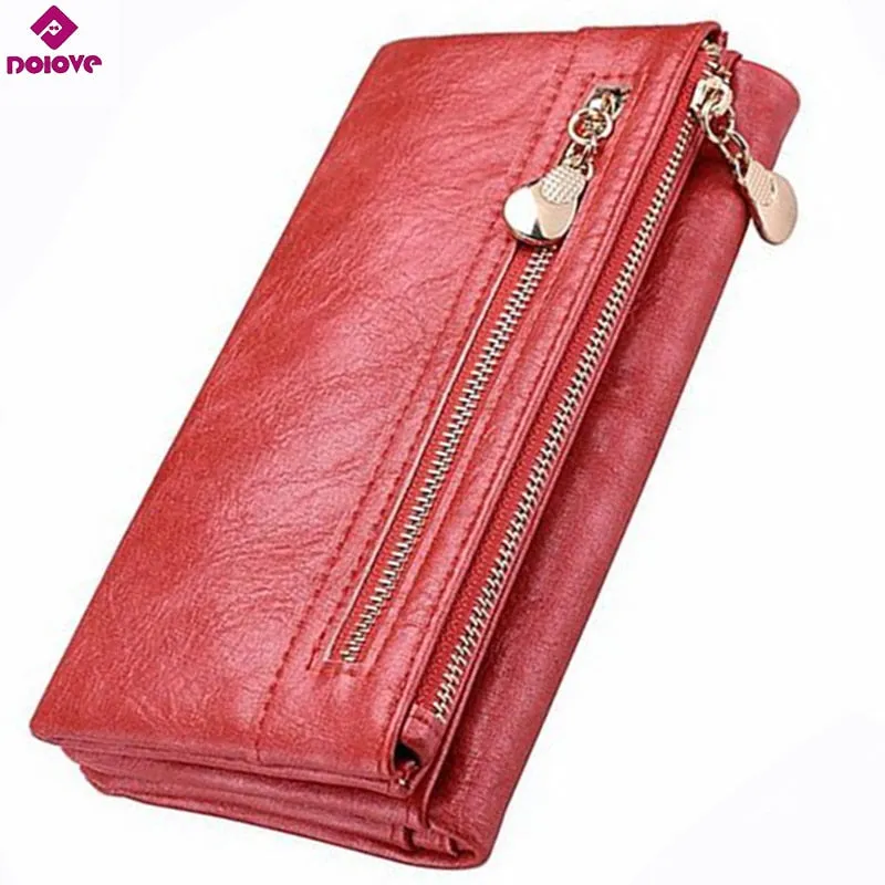 "DOLOVE" - Women's Long Zipper Large Capacity Clutch Purse