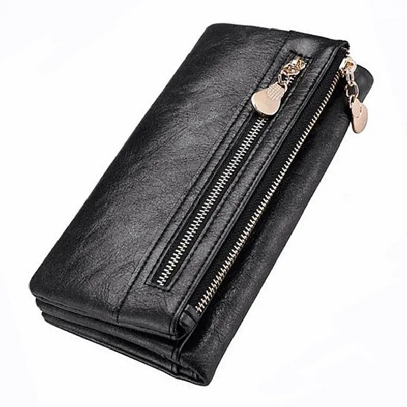 "DOLOVE" - Women's Long Zipper Large Capacity Clutch Purse