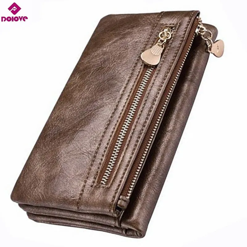 "DOLOVE" - Women's Long Zipper Large Capacity Clutch Purse