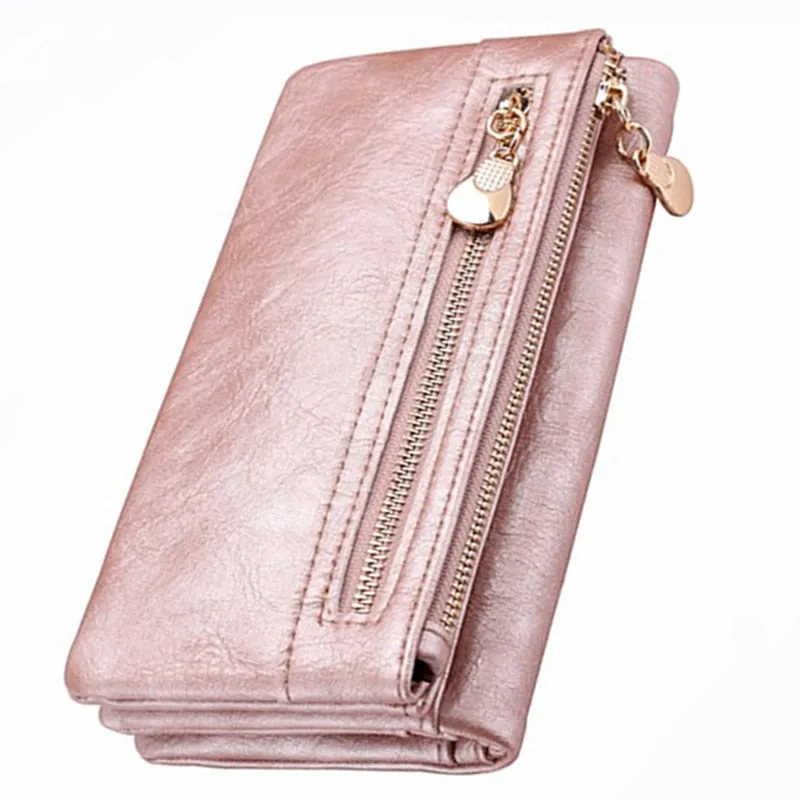 "DOLOVE" - Women's Long Zipper Large Capacity Clutch Purse