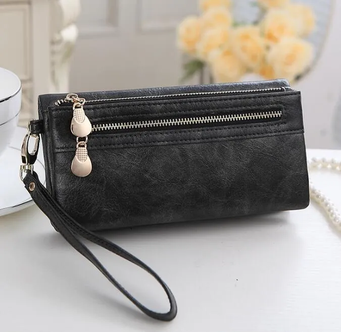 "DOLOVE" - Women's Long Zipper Large Capacity Clutch Purse