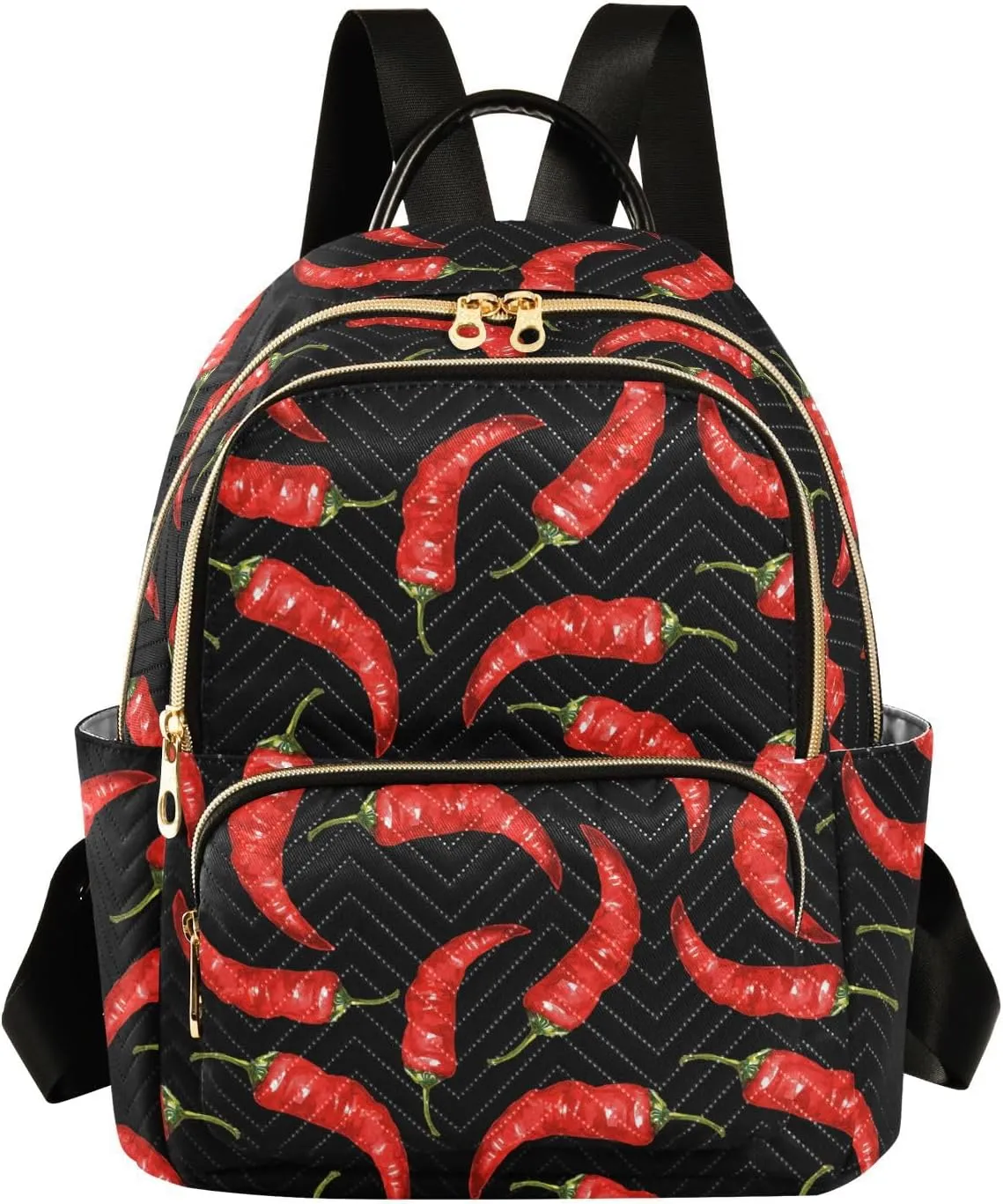 Red Chili Peppers Backpack Purse for Women Fashion Small Mini Backpack Daypacks Purse Sports Hiking Ladies Daypack,M
