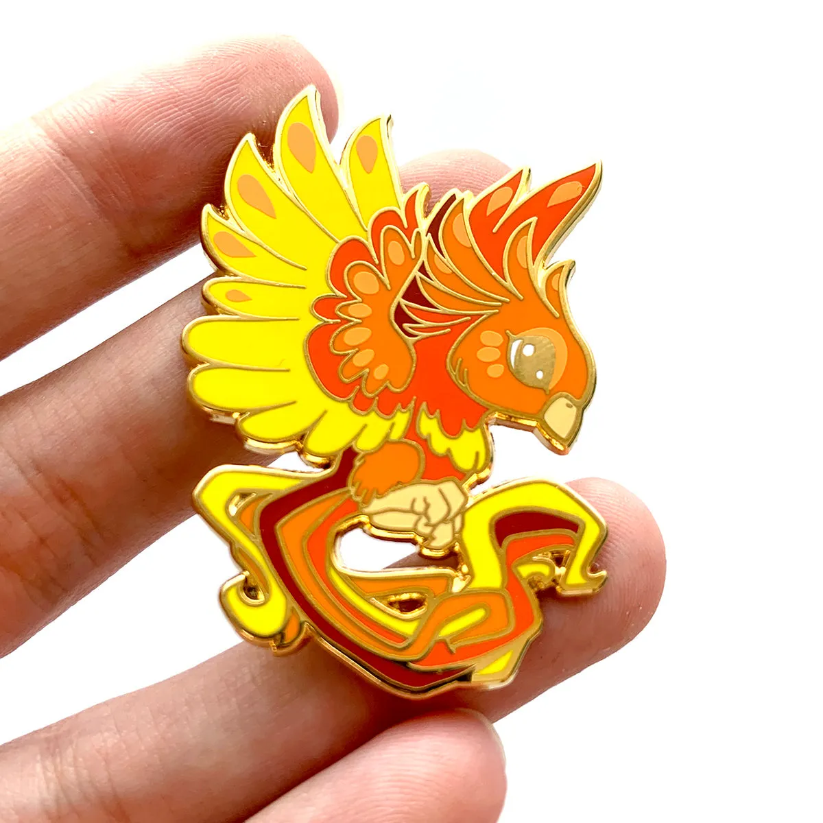 Red Phoenix Enamel Pin