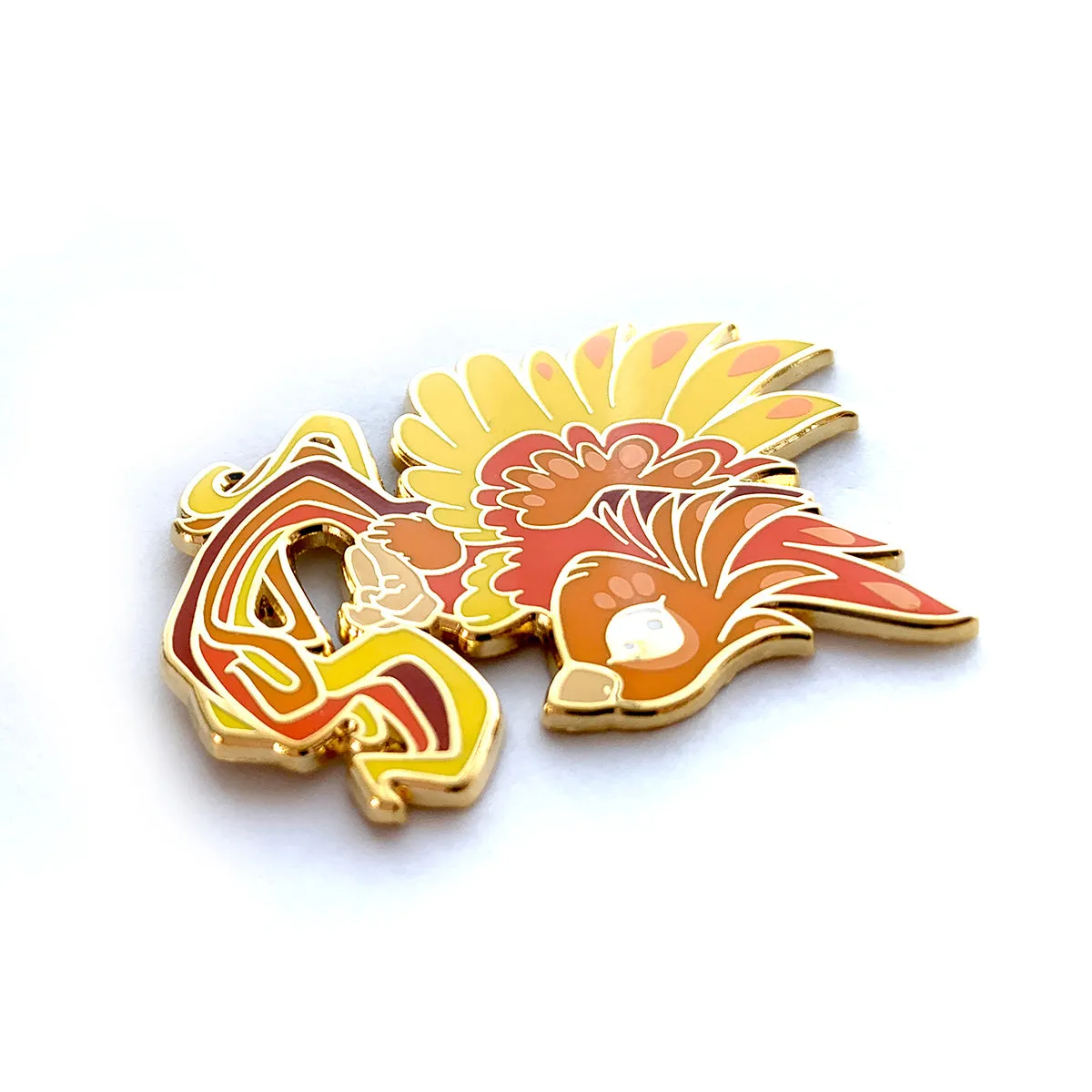Red Phoenix Enamel Pin
