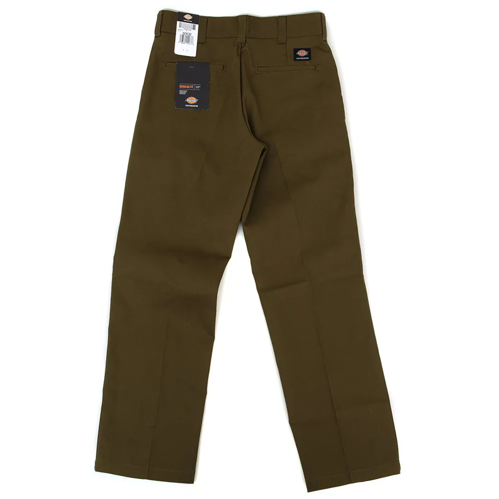 Regular Fit Twill Pant (Dark Olive) (S)