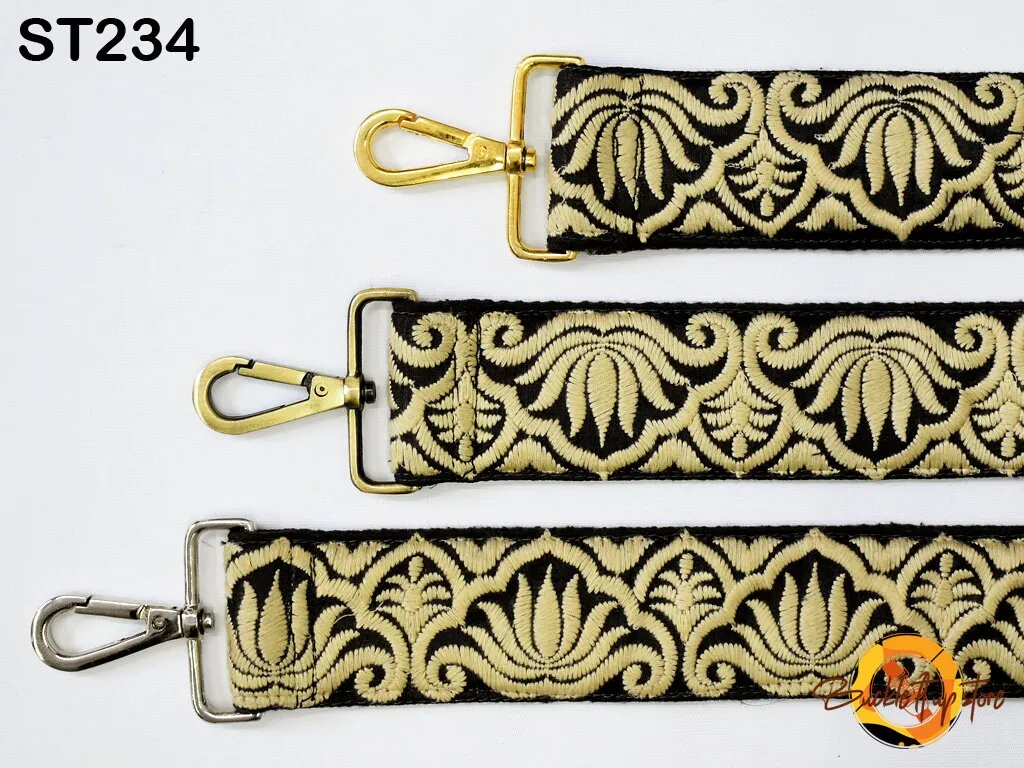 Replacement Guitar Strap Gift Sister Embroidered Purse Strap Boho Crossbody Strap for Purses Messenger Bag Embroidery Custom Handbag Strap