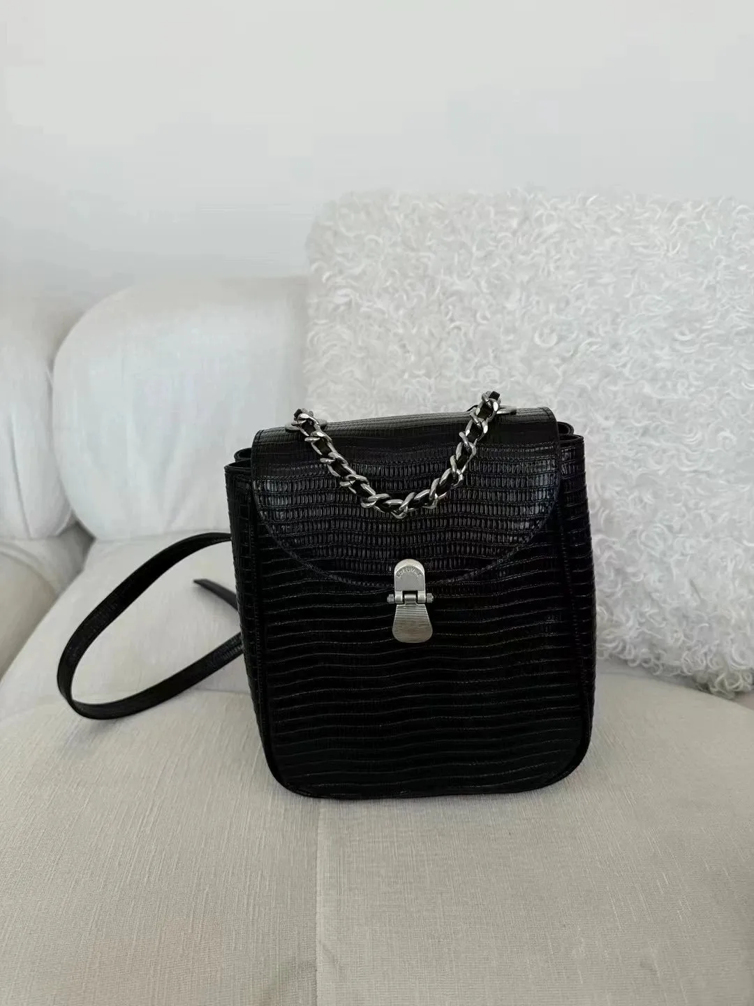 Retro Chain Leather Backpack