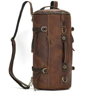 Retro Style Leather Backpack Travel Bag Men’s Motorcycle Handbag