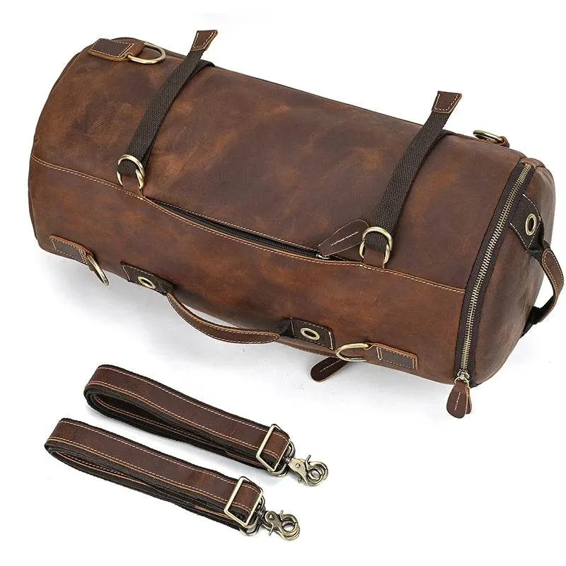 Retro Style Leather Backpack Travel Bag Men’s Motorcycle Handbag