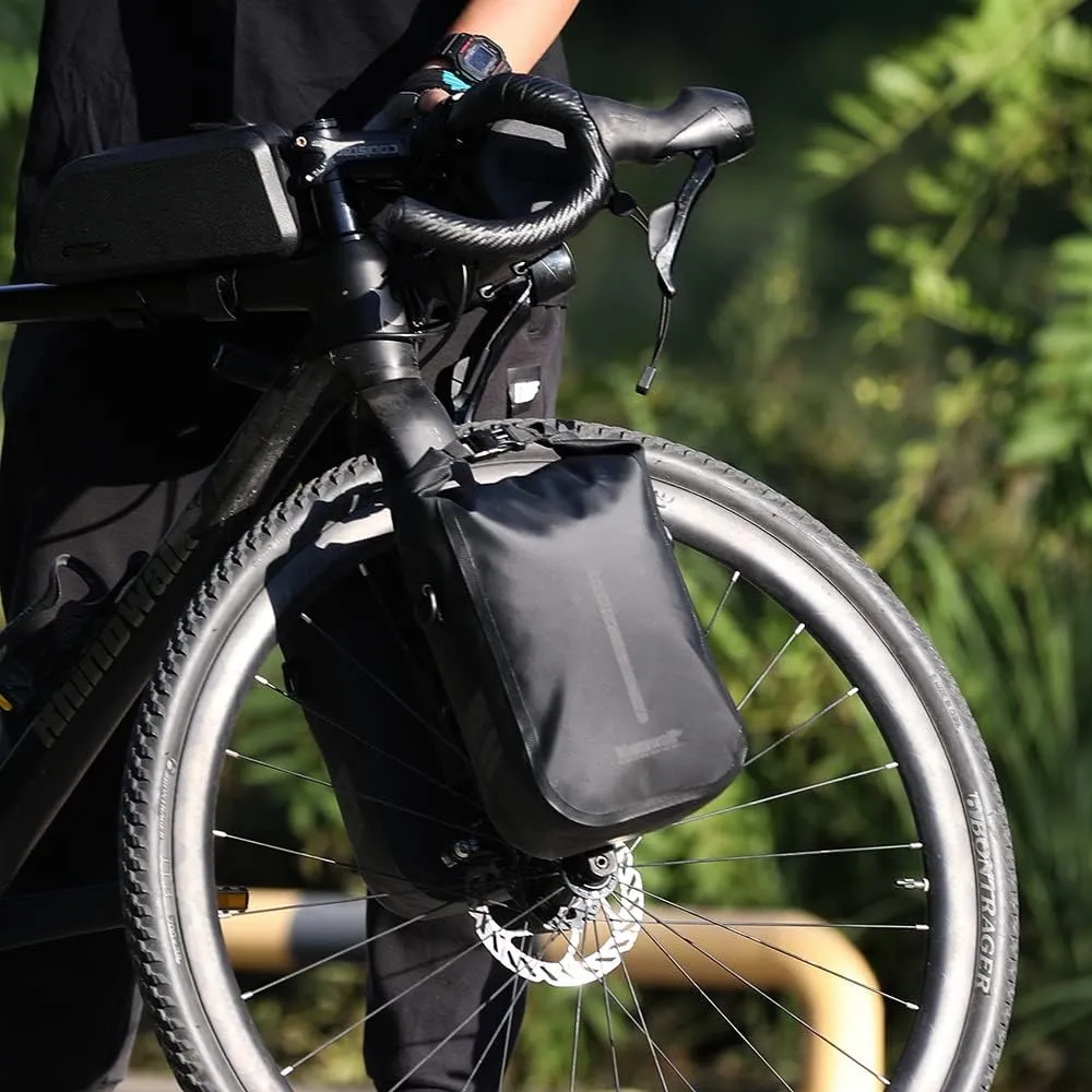 Rhinowalk Bike Front Fork Bag Waterproof Bike Pannier Bag Saddle Bag Shoulder Bag 6L for E-Scooter Mountain Bike Accessories