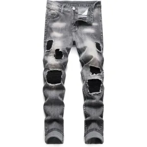 Ripped Stretch Slim Fit Denim