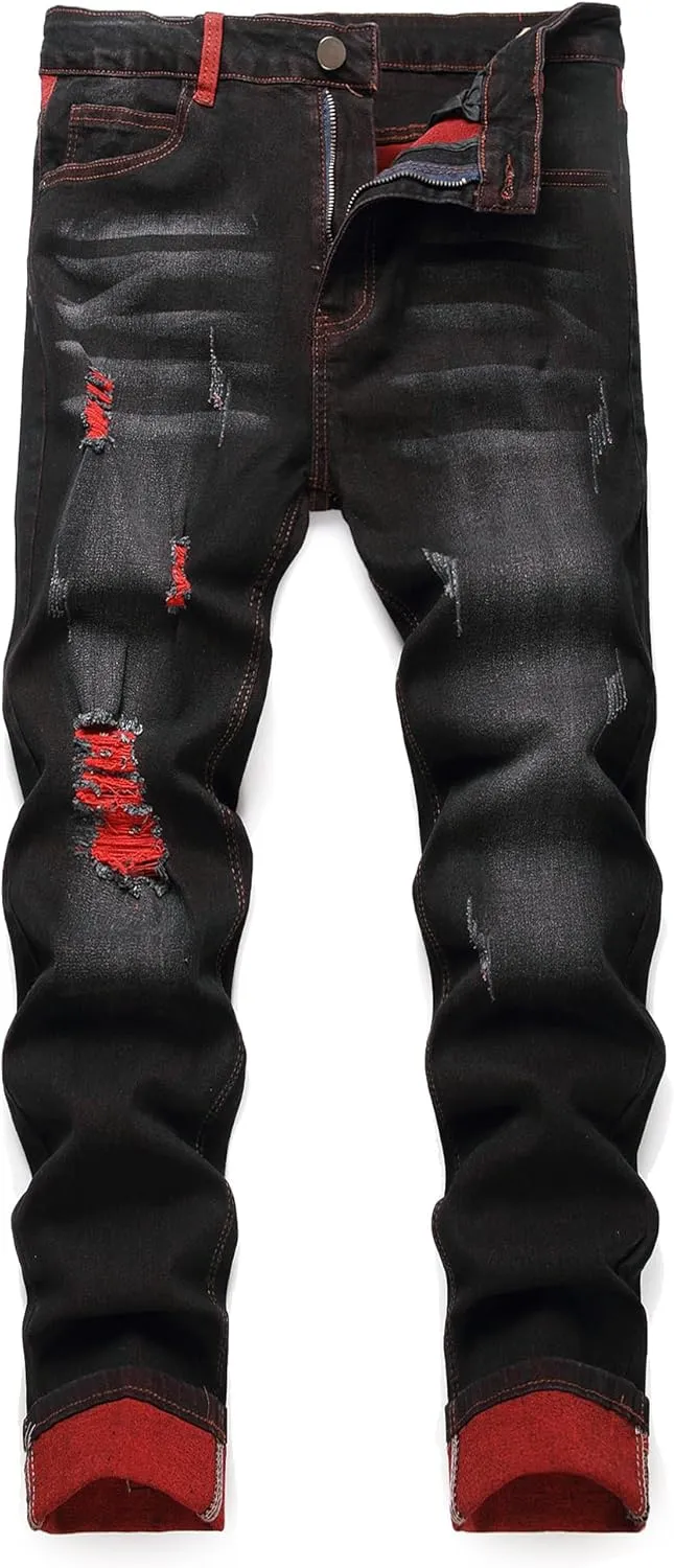 Ripped Stretch Slim Fit Denim