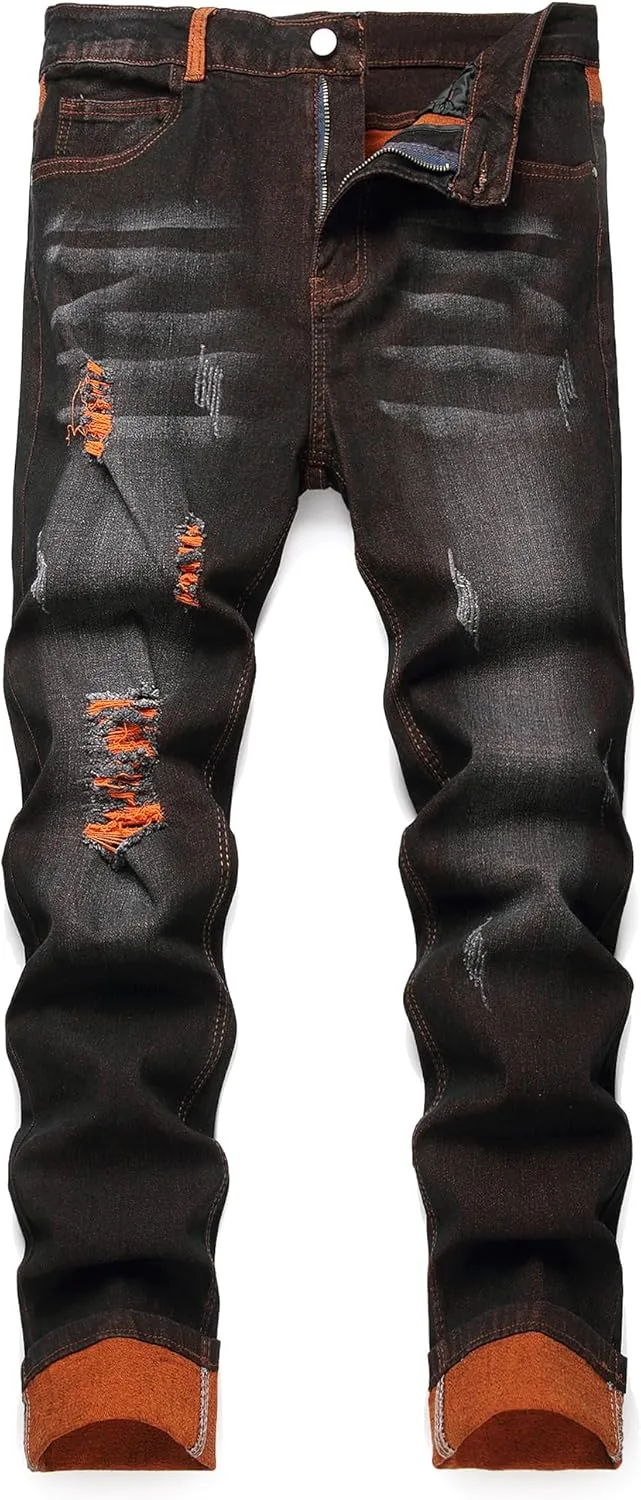 Ripped Stretch Slim Fit Denim