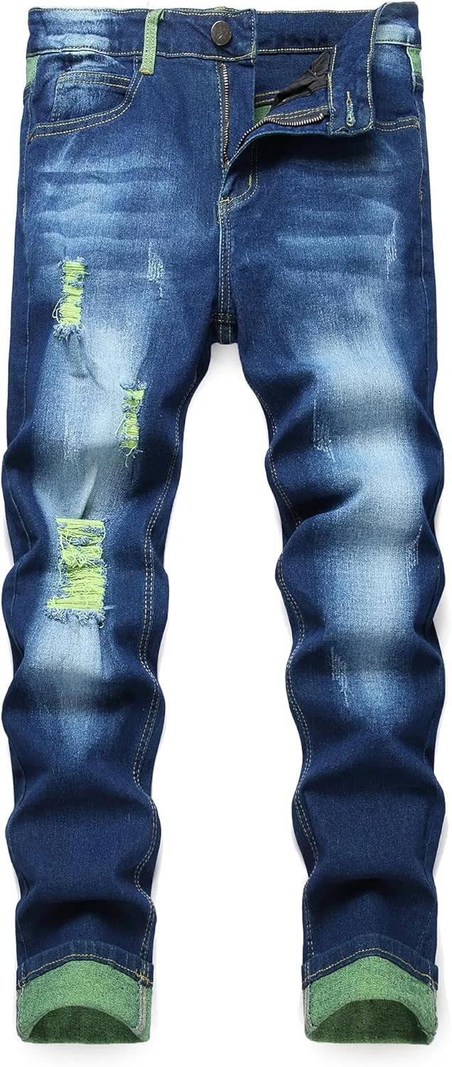 Ripped Stretch Slim Fit Denim