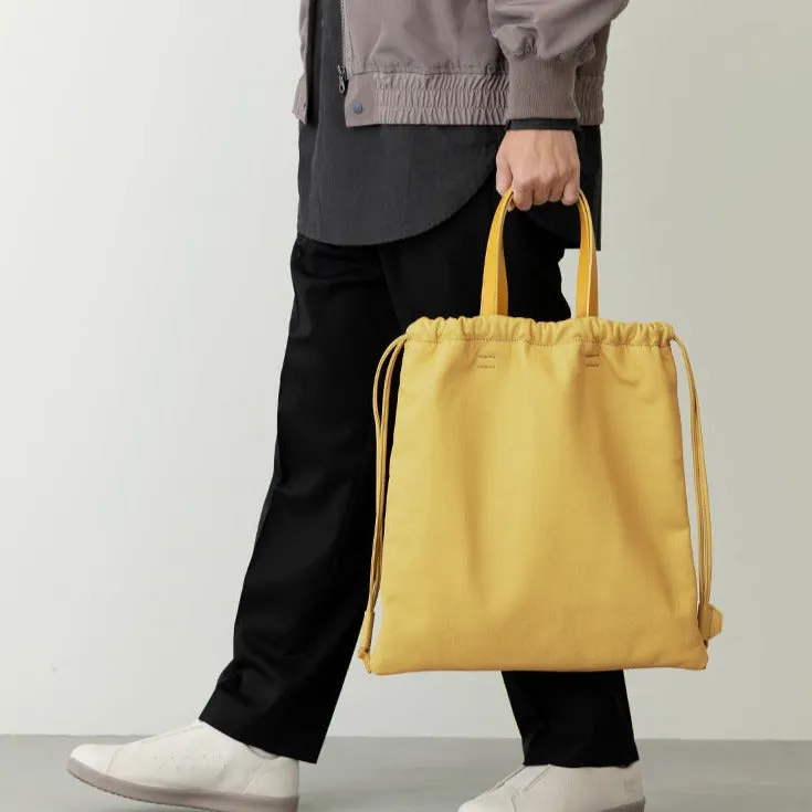 Ruffle Drawstring Tote