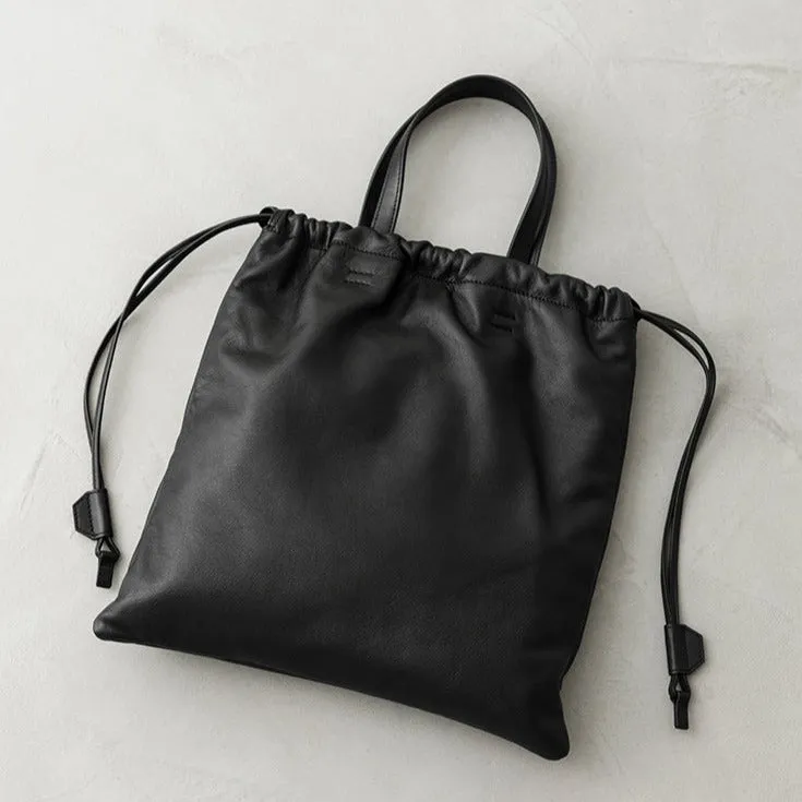 Ruffle Drawstring Tote