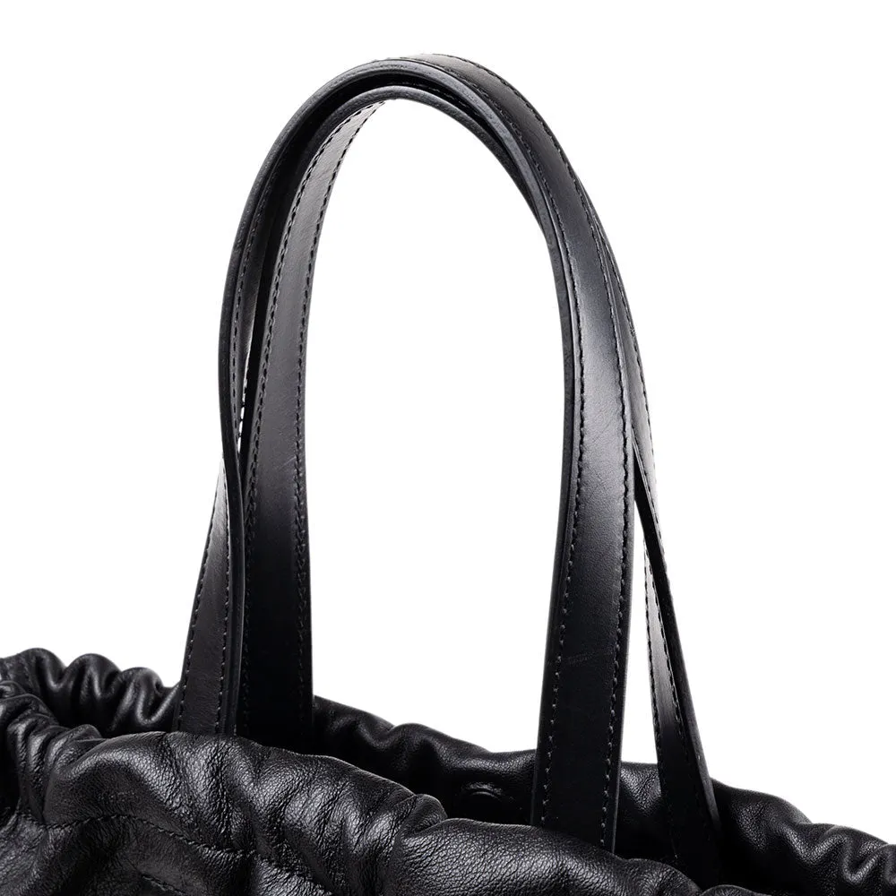 Ruffle Drawstring Tote