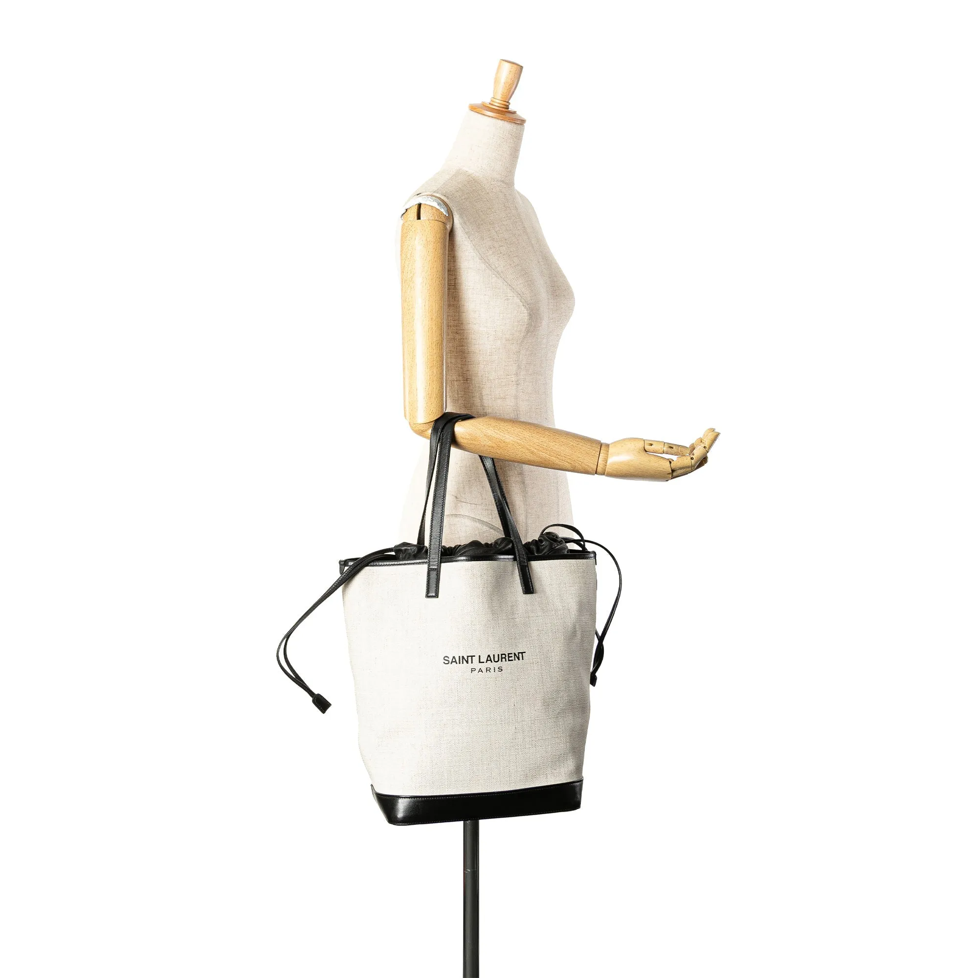 Saint Lau Canvas Teddy Drawstring Shopping Tote