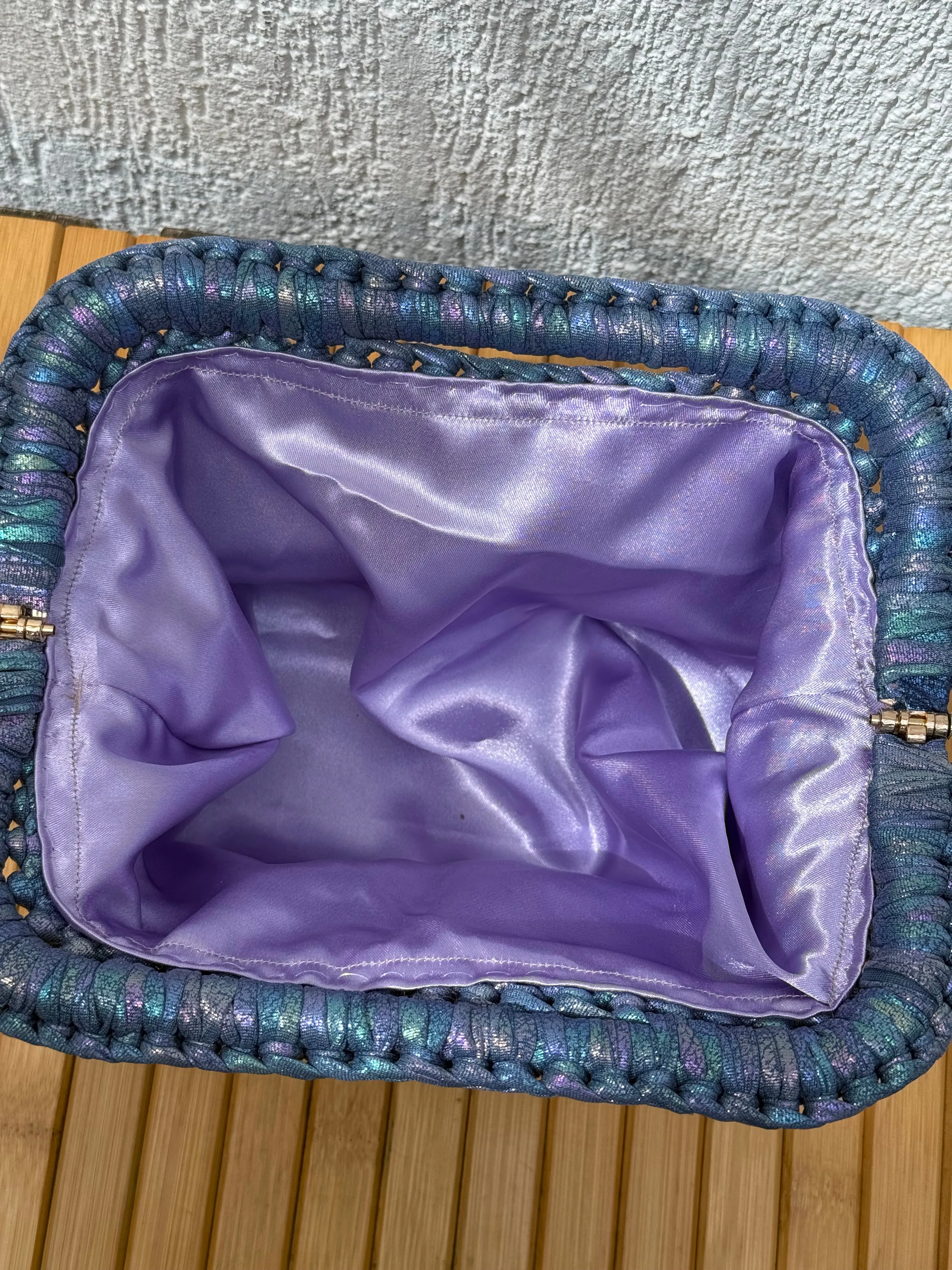 Sarah dark blue mermaid clutch