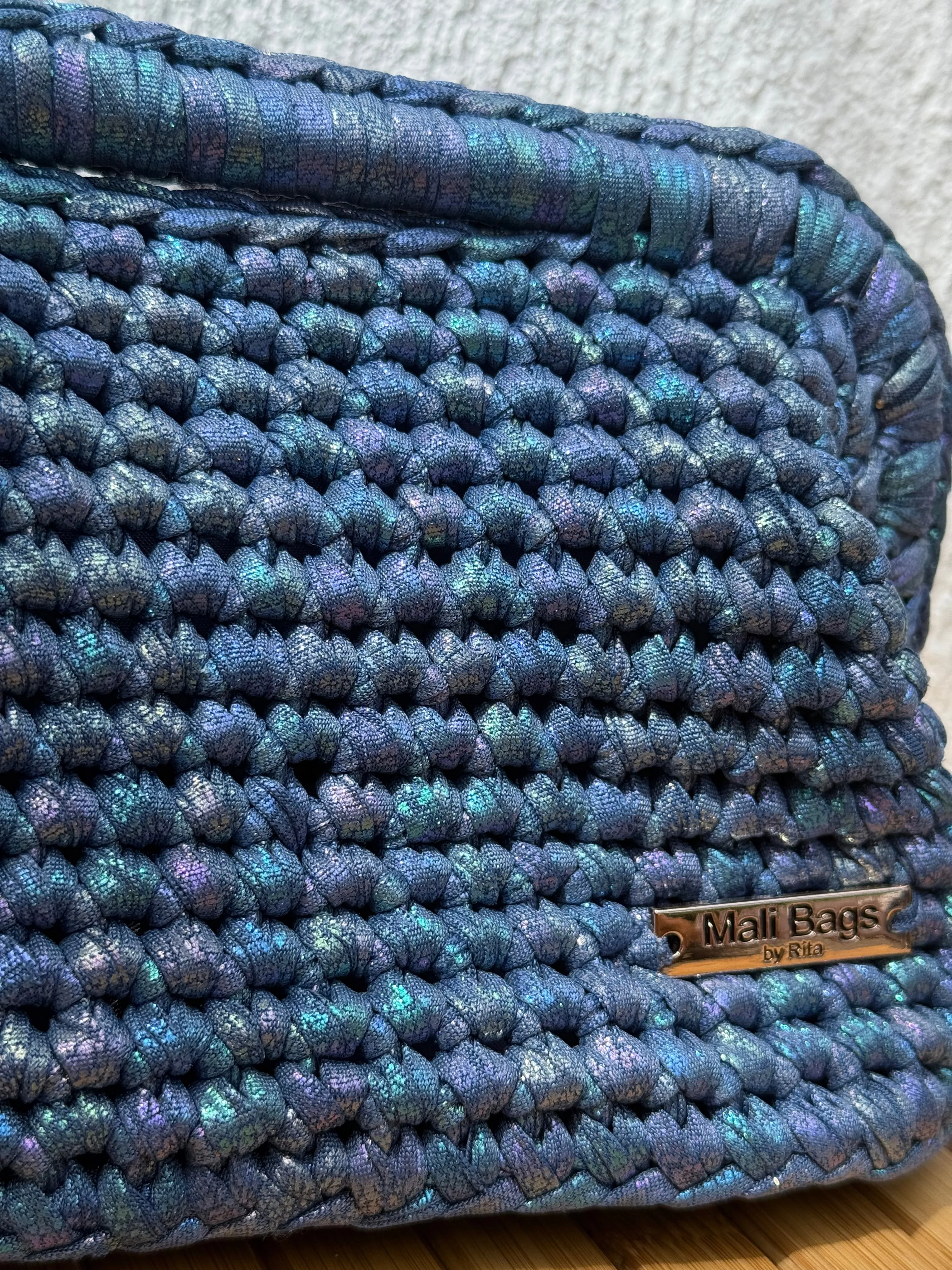 Sarah dark blue mermaid clutch