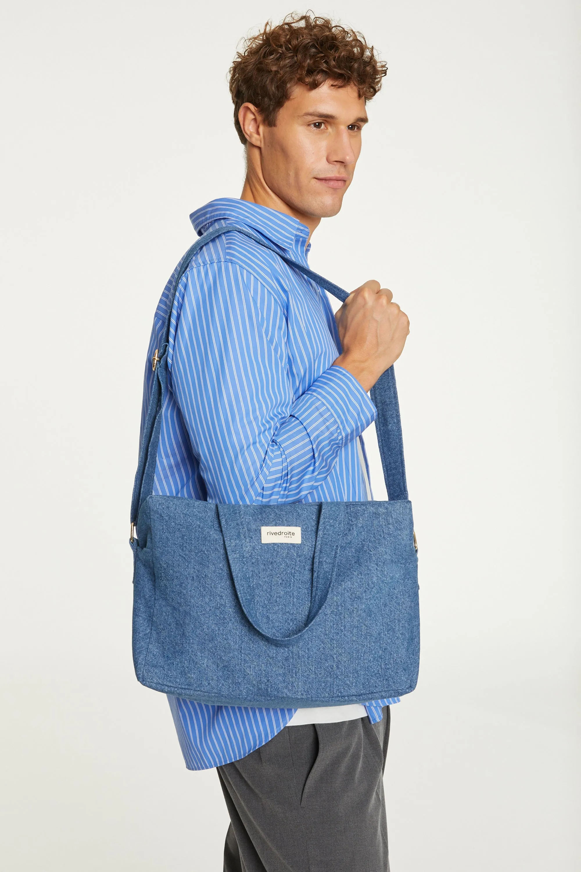 Sauval the city bag - Upcycled Stone Washed Denim