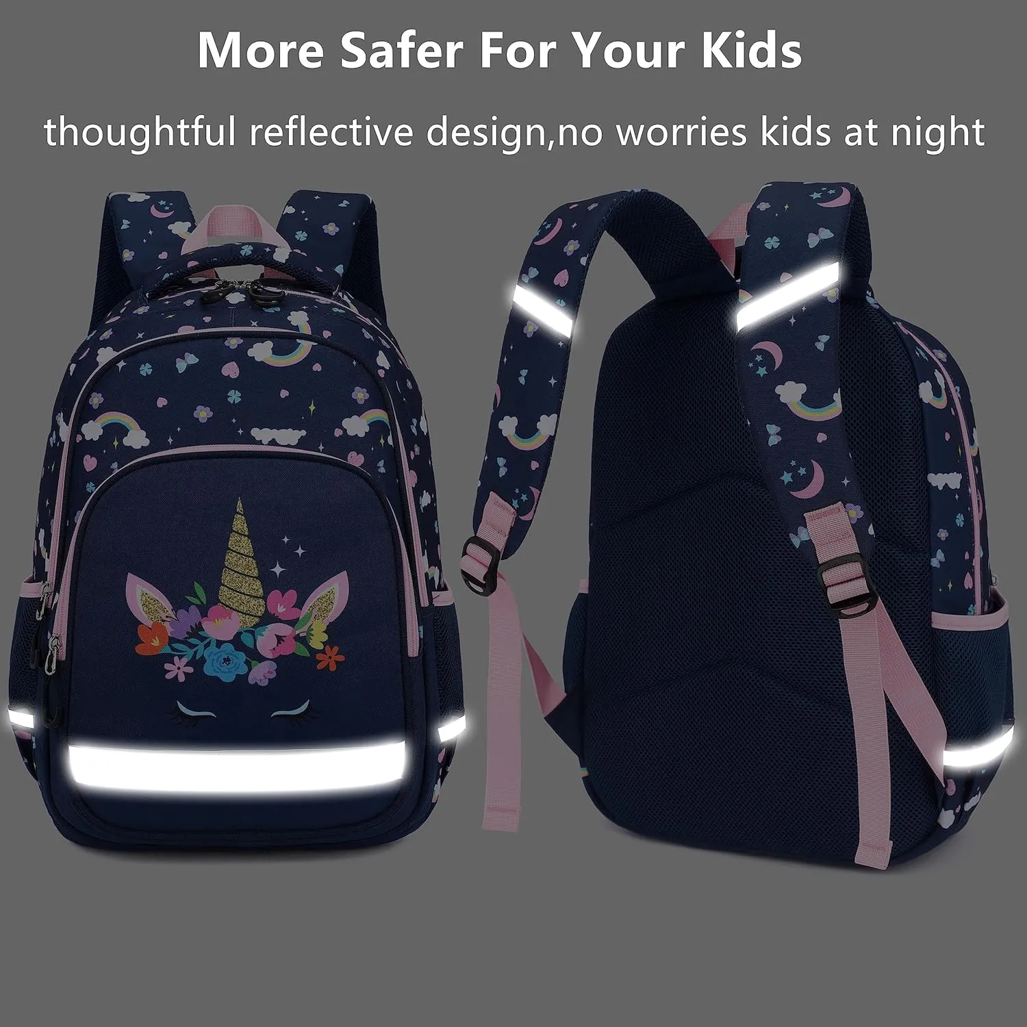 School Backpack Kids Set Middle Elementary Preschool with Lunch Bag & Pencil Case Bookbags for Boys Girls