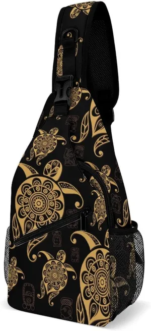 Sea Turtle Sling Backpack Mens Womens Crossbody Backpack Chest Bag Cycling Daypack Travel Bag Casual Daypacks Sports Backpacks