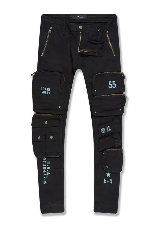 Sean - Infantry Division Cargo Pants (Black) 5673M