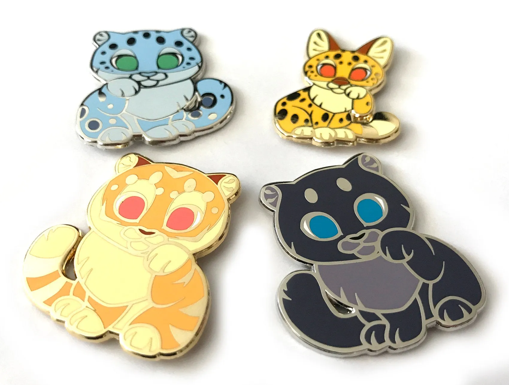 Serval Lucky Cat Enamel Pin