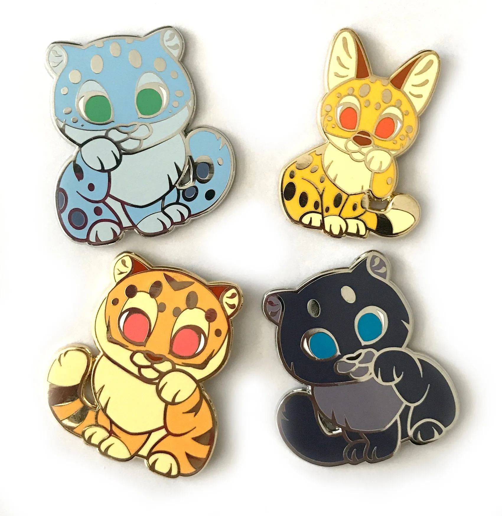Serval Lucky Cat Enamel Pin