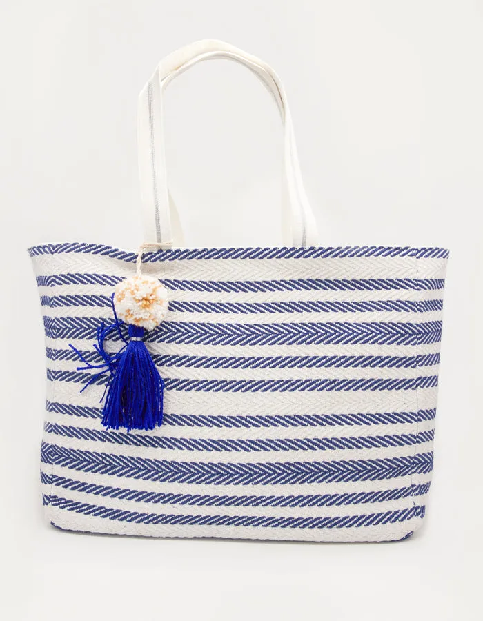 Shopper Bag - Navy Herringbone