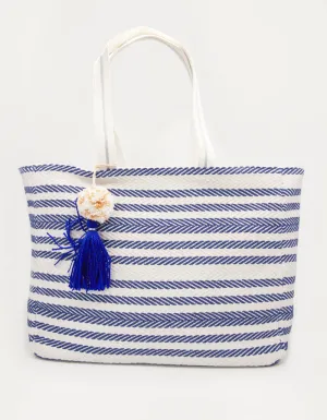 Shopper Bag - Navy Herringbone
